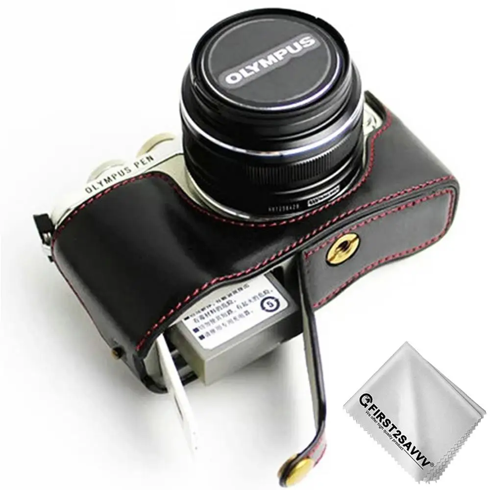 H-Black Полный корпус Точная посадка pu кожаный чехол для цифровой камеры сумка с ремешком для Olympus PEN E-PL9 EPL9 с объективом 14-42 мм - Цвет: H-Black