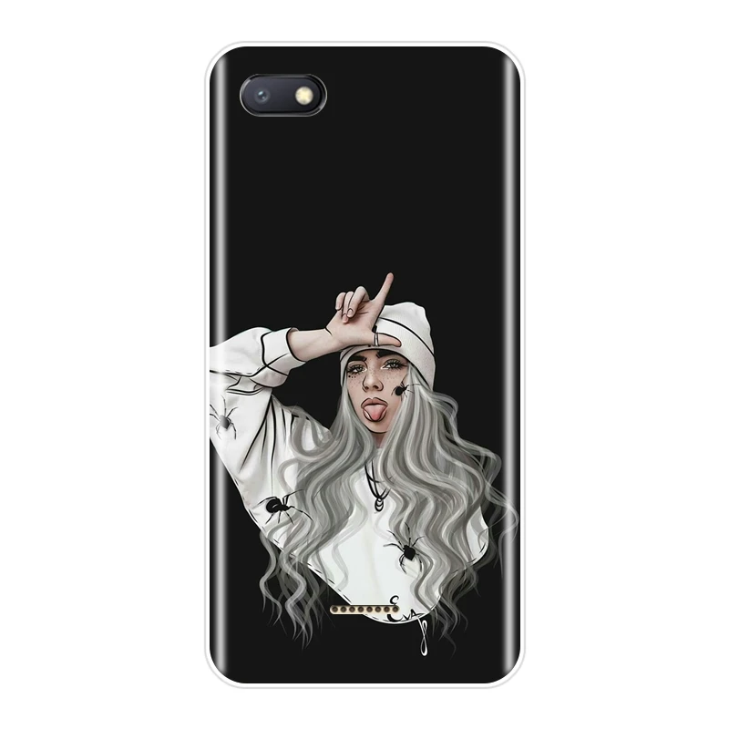 No.1 Задняя крышка для Xiaomi Redmi Note 6 Pro 5A Prime 5 4 4X Pocophone F1 Redmi S2 6A 5 Plus 4A Мягкий силиконовый чехол для телефона Billie Eilish - Цвет: No.1