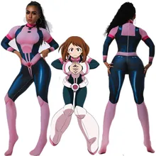 Костюм Boku no Hero actoria Uraraka Ochaco костюм с 3D принтом комбинезон героя из