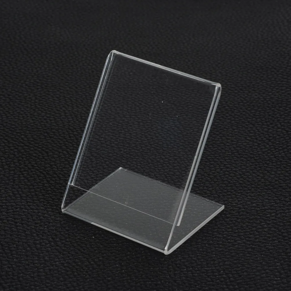 20 шт. 5*7 см прозрачная рекламная витрина с именем для ювелирных изделий