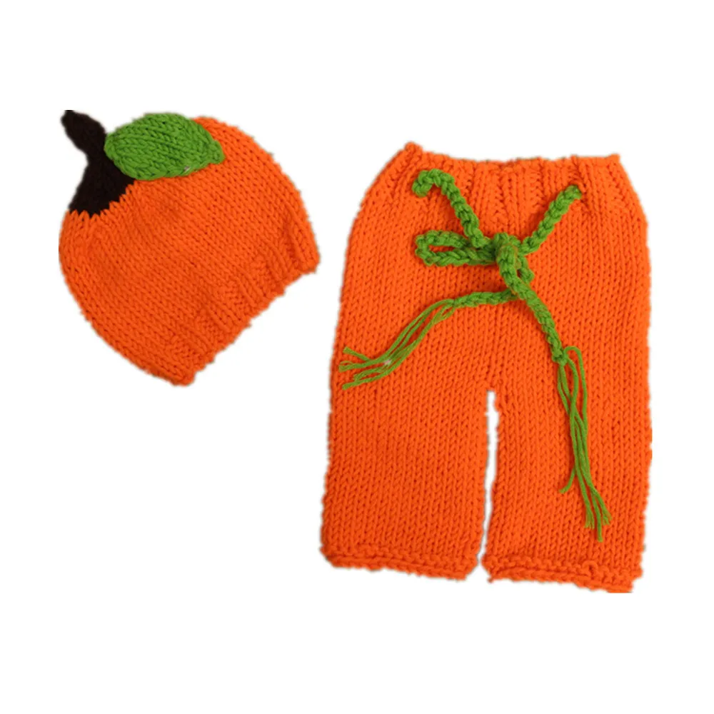 Ручная вязка Тыква Фотография Одежда oujiesi крючком Детская одежда|pumpkin baby clothes|baby