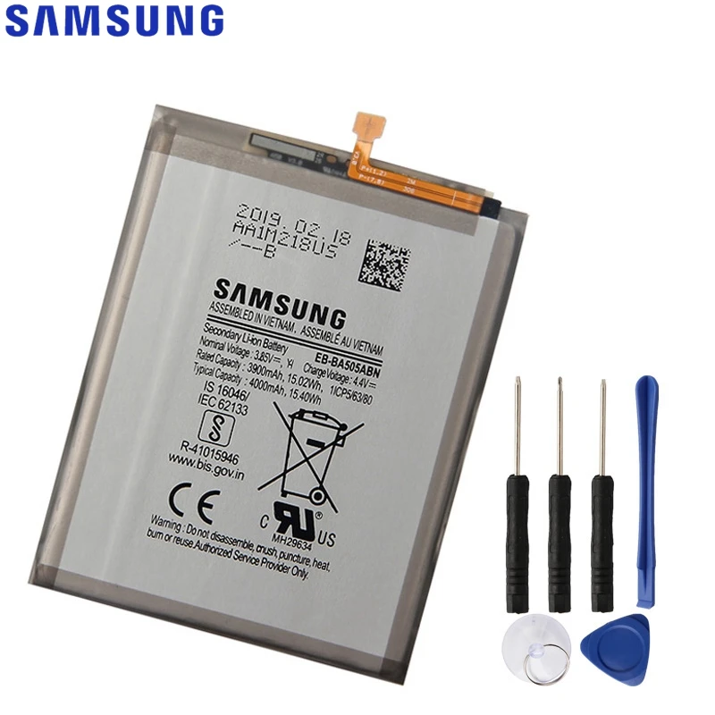 Сменный аккумулятор EB-BA505ABU EB-BA505ABN для samsung Galaxy A50 A505F SM-A505F аккумулятор 4000 мАч