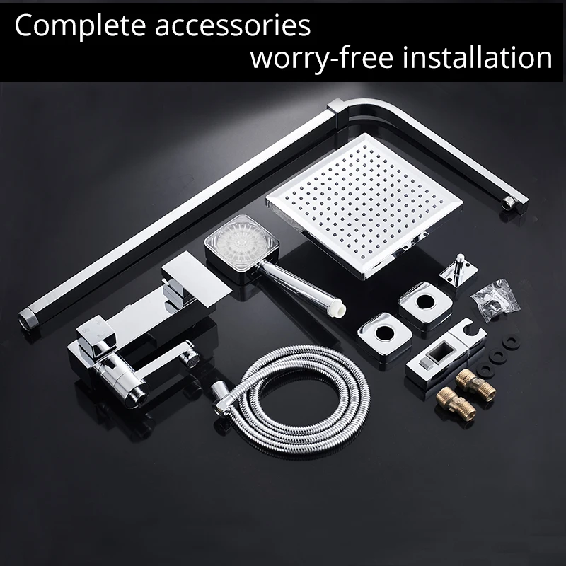 Новый 8 дюймовый смеситель для душа с ручным распылителем хромированный дождевой