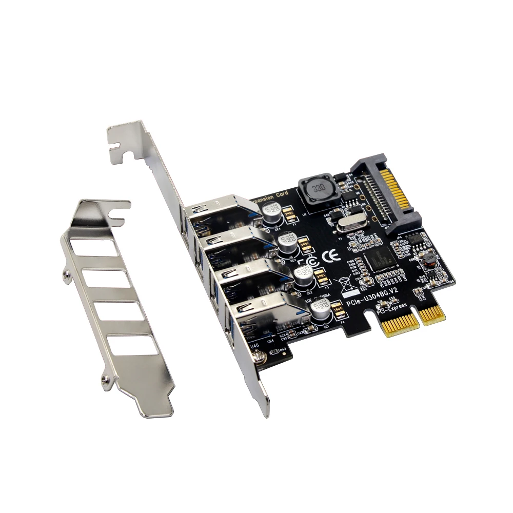 Супербыстрая Плата расширения PCI E с 4 портами USB 3 0 5 Гбит/с Express адаптер