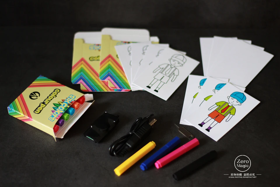 Цветная ручка предсказаний-color Match Mini, сценическая магия, магический трюк, реквизит, крупным планом, иллюзии, аксессуар, трюк, ментализм