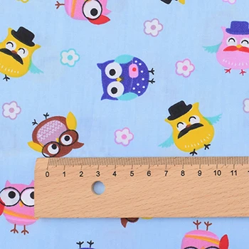 A 1 piece 50x160cm Chainho, новая саржевая хлопковая ткань с принтом совы для шитья/ткани для детей/простыни, подушки, занавески материал - Цвет: A 1 piece 50x160cm