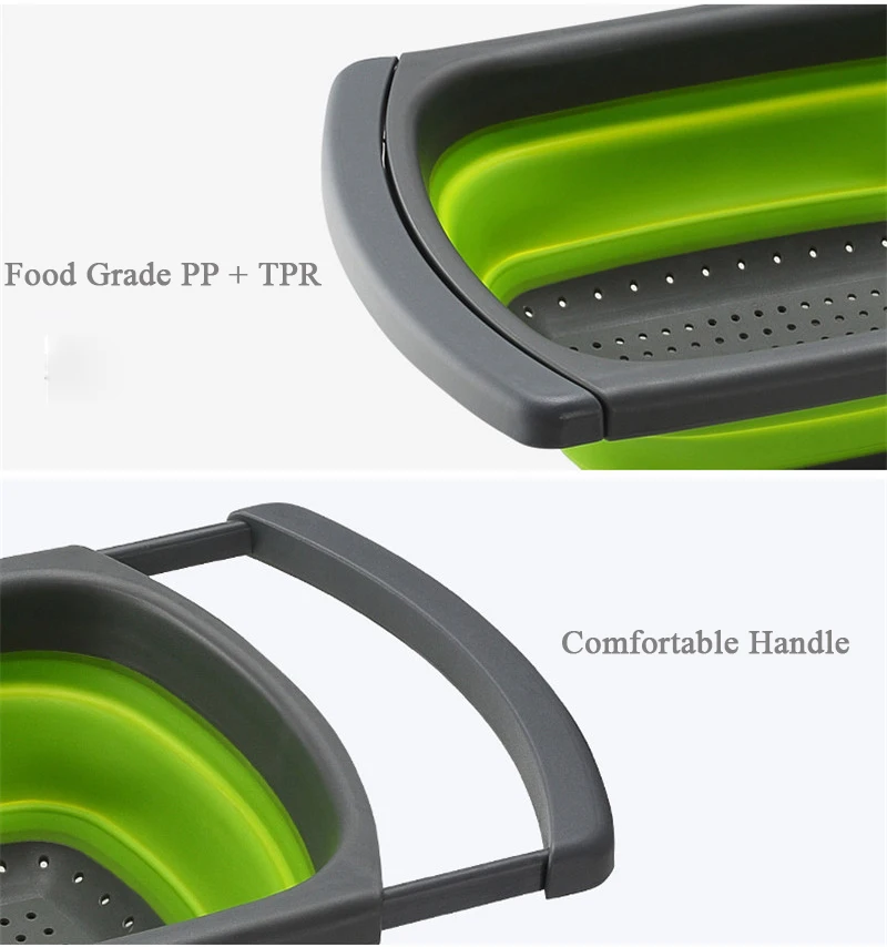 EPASUN фильтр Escurridor дуршлаг складной Colador Passoire Scolapasta cocas de Cocina Vergiet корзина для овощей и фруктов