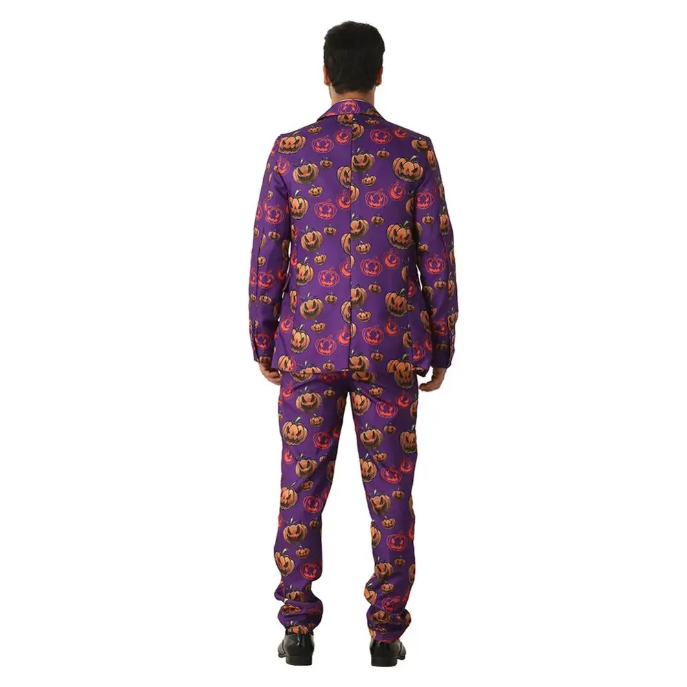 Crazy Suit костюм на Хэллоуин для взрослых мужчин с тыквой пиджак брюки галстук