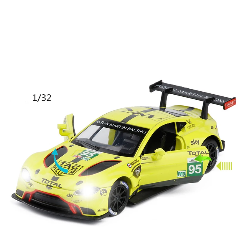 1/32 GTE Le Mans, игрушечный автомобиль, модель автомобиля из сплава, детские игрушки, настоящая коллекция, подарок, дорожный автомобиль