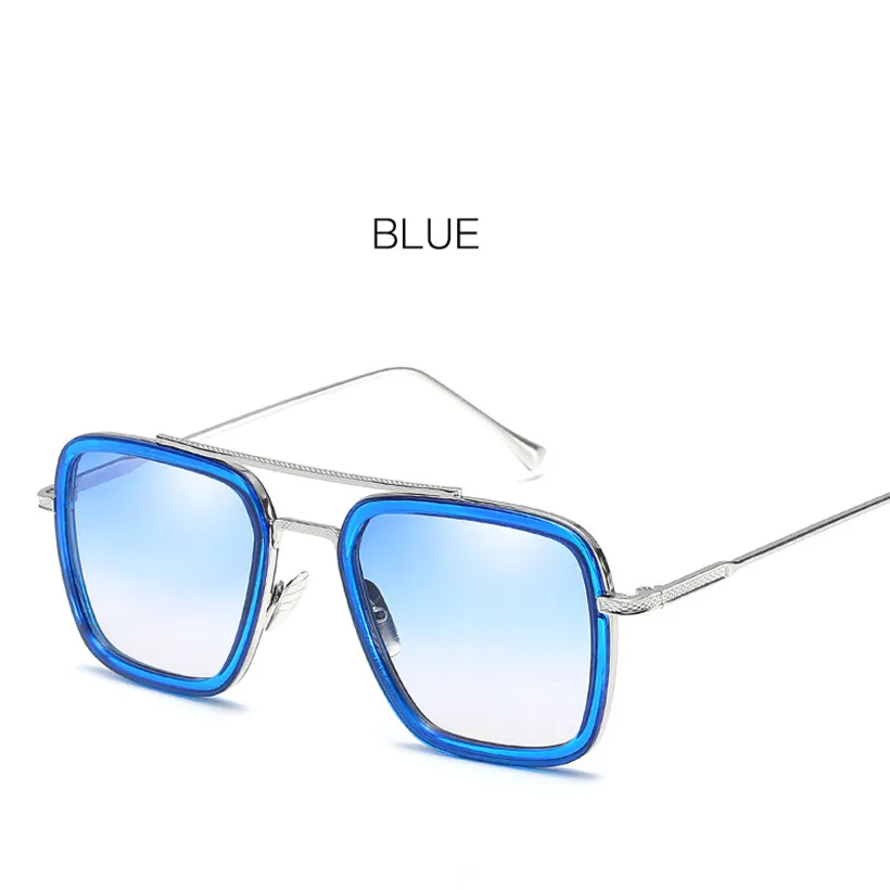 gradient blue XojoX, Ретро стиль, стимпанк, солнцезащитные очки, мужские, брендовые, дизайнерские, Железный человек, Ретро стиль, Glsses, модные, паровые, панк, солнцезащитные очки, UV400 - Цвет линз: gradient blue
