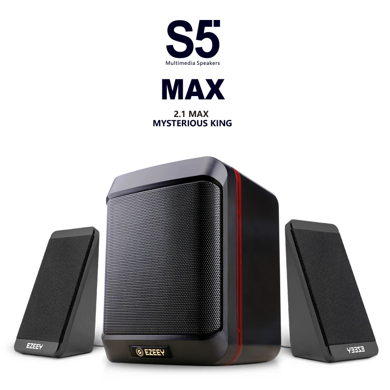 EZEEY S5-MAX - USB 3.5mm 2.1 Heavy Bass Speaker for Desktop Laptop Notebook Tablet FM Radio SmartPhones PC | Электроника