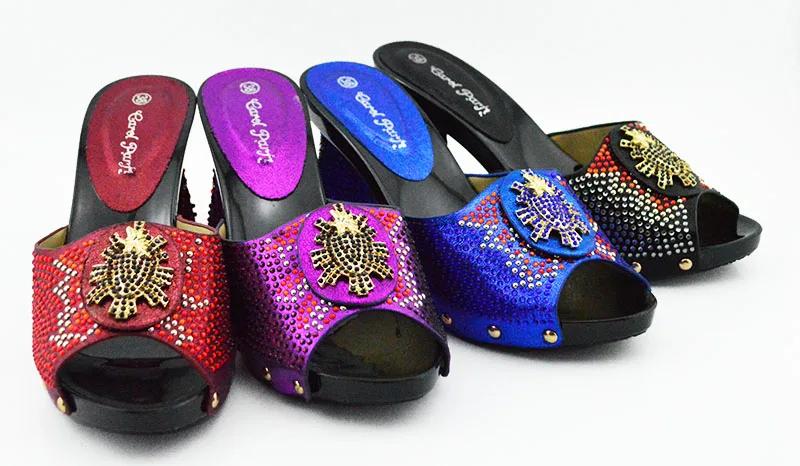 New Arrival African Matching Shoes and Bags Italian In Women Nigerian Women Party Shoes and Bag Set Decorated with JZS-04