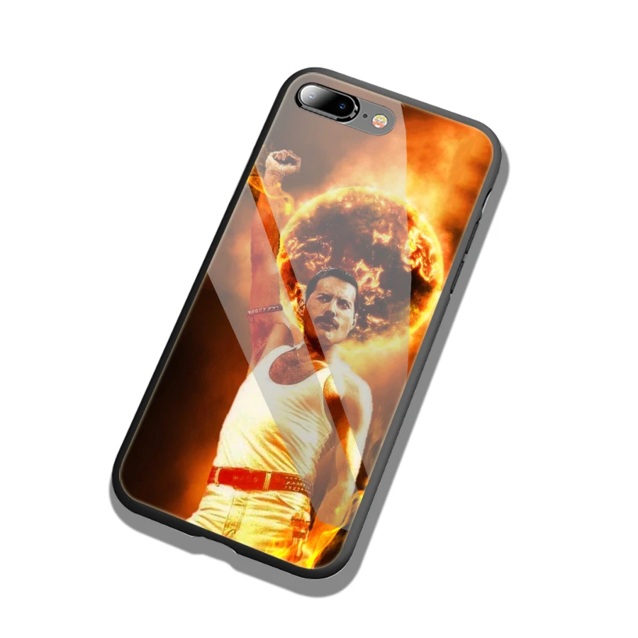 Чехол WEBBEDEPP queen band Freddie Mercury из закаленного стекла TPU для Apple iPhone 6 6S 7 8 Plus 5 5S SE XR X XS 11 Pro MAX чехол