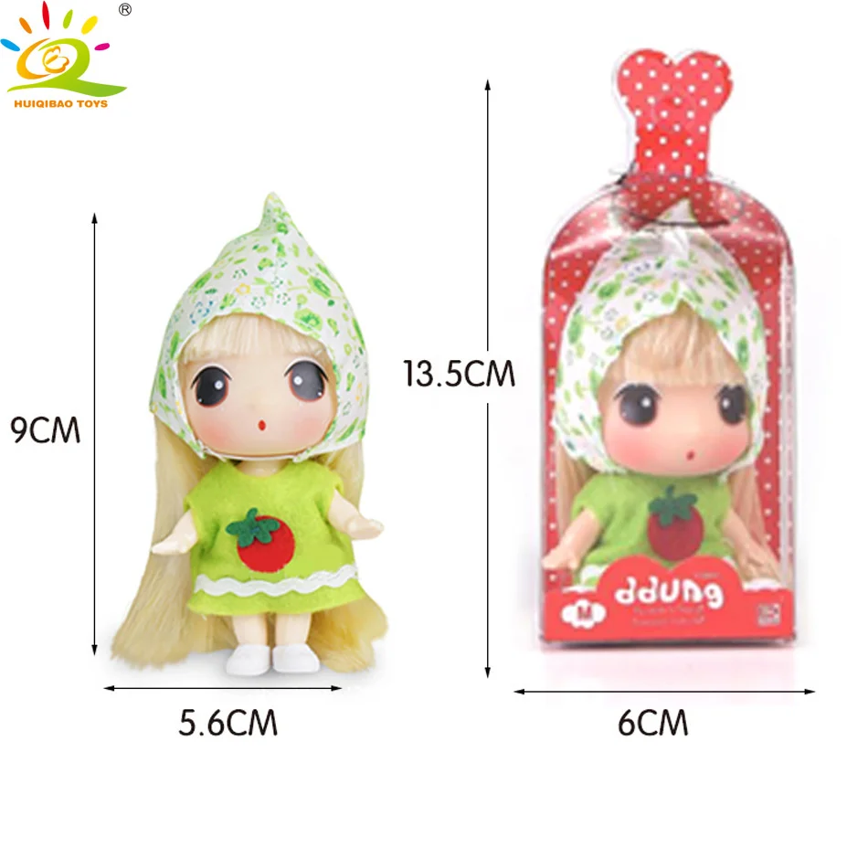 9cm Mini Dressing up Tomatoes clothes Ddung Dolls Korea Fashion Cute Anime Action Figure Princess Children Collection Girls Toys | Игрушки и