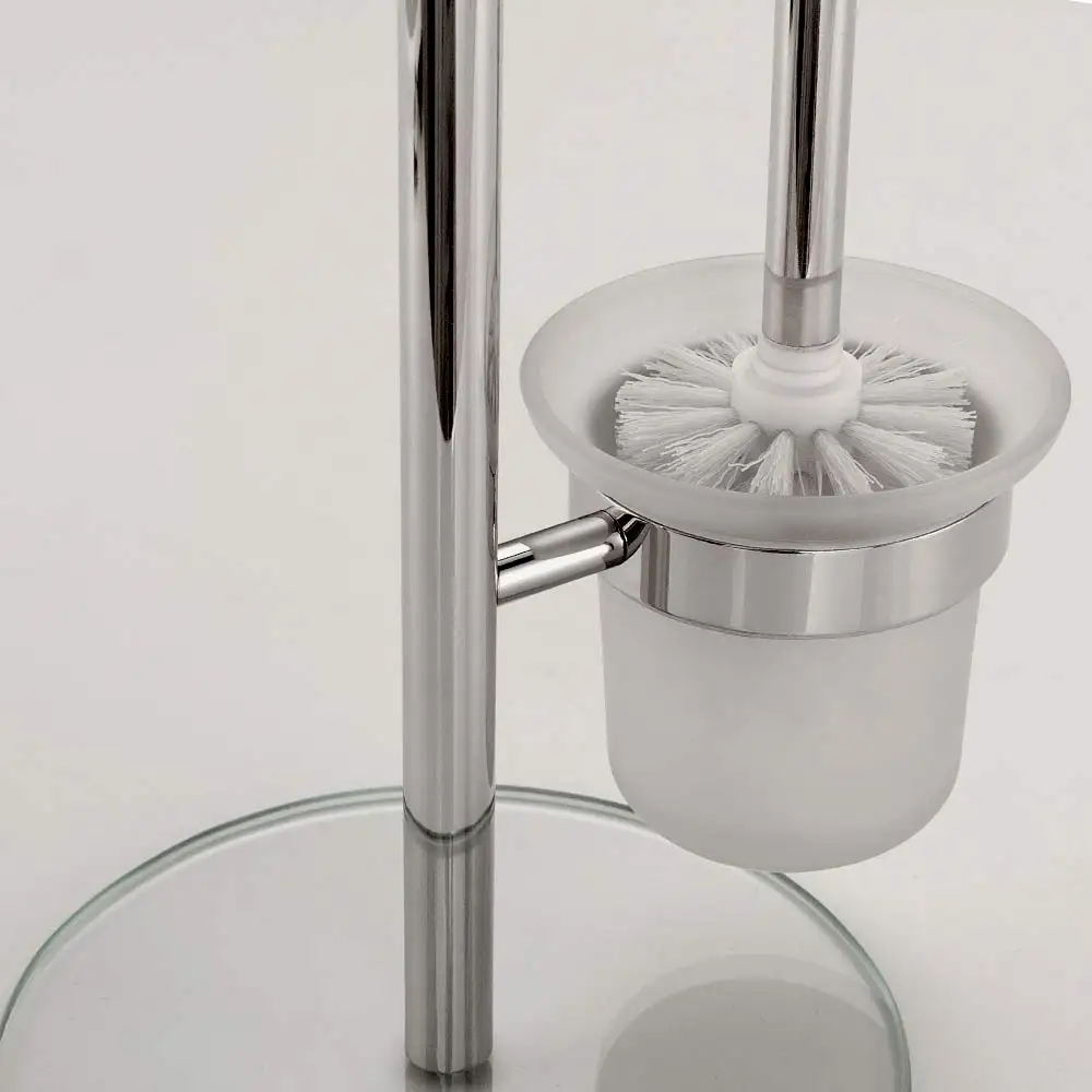 SUS 304 Stainless Steel Mirror Finished Round Bottom Toilet Paper Brush Cup Holder&ampFloor Holder Bathroom Accessories | Обустройство