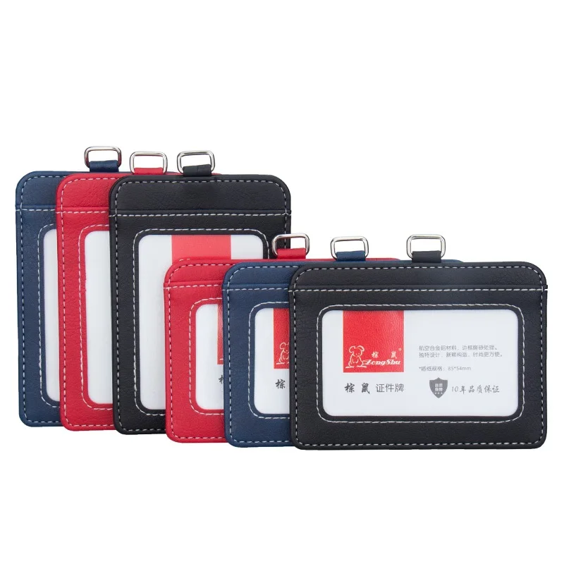 ZongShu мужской lanyards id badge holder женские держатели для карт и сертификатов кожаный
