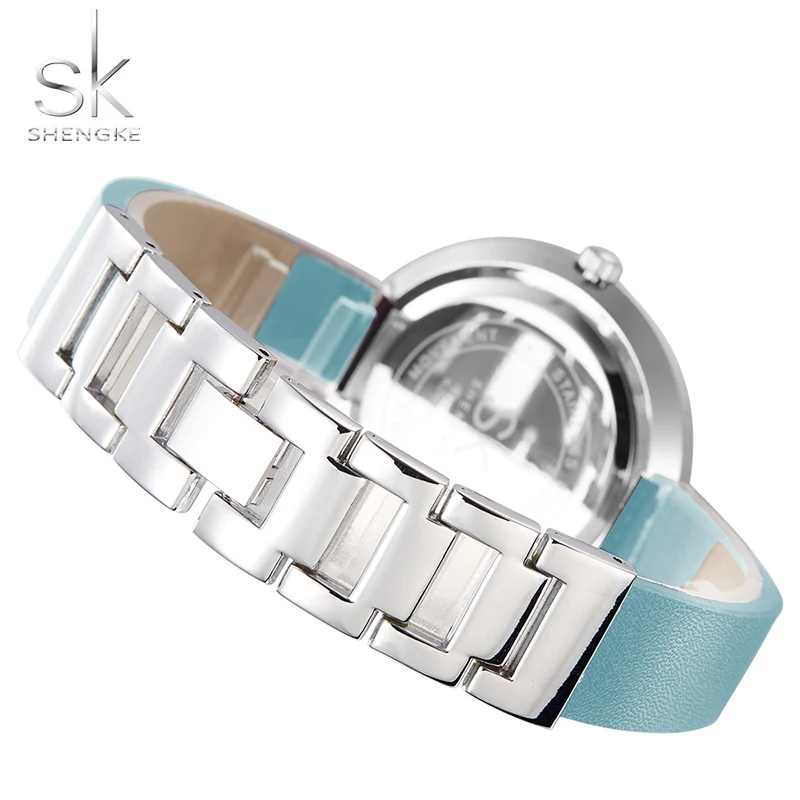 

Shengke Montre Femme Marque De Luxe 2019 Luxury Brand Women's Watch Bracelet Female Clock Top Femme Silver Wrist Watch For Lady