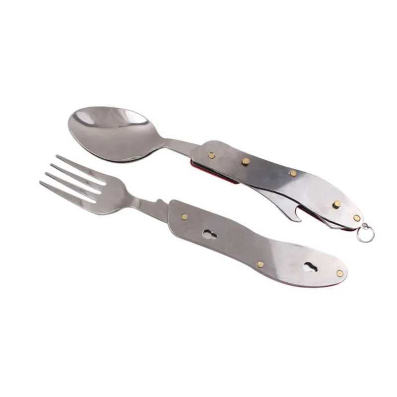 Складной набор из вилки ложки и ножей нержавеющей стали|outdoor tableware|picnic cutlerystainless
