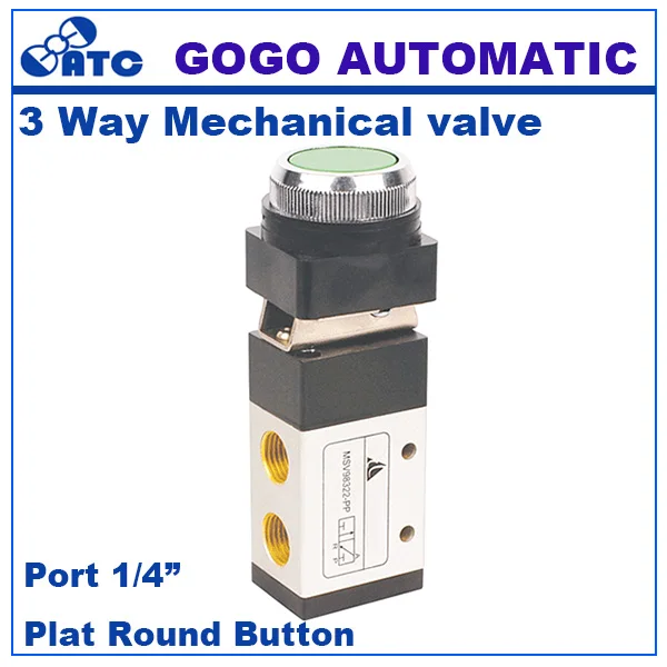 MSV98322PP 2 положения 3 ходовые ручные тормозные клапаны 1/4 дюймов ручной механический клапан MSV98322-EB/PPL/TB/LB/PB/PP/R пневматический ручной регулирующий клапан - Цвет: MSV98322PP