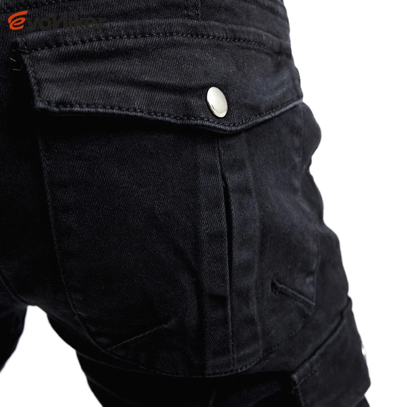 Брюки мужские мотоциклетные с защитной экипировкой защитные джинсы для езды на