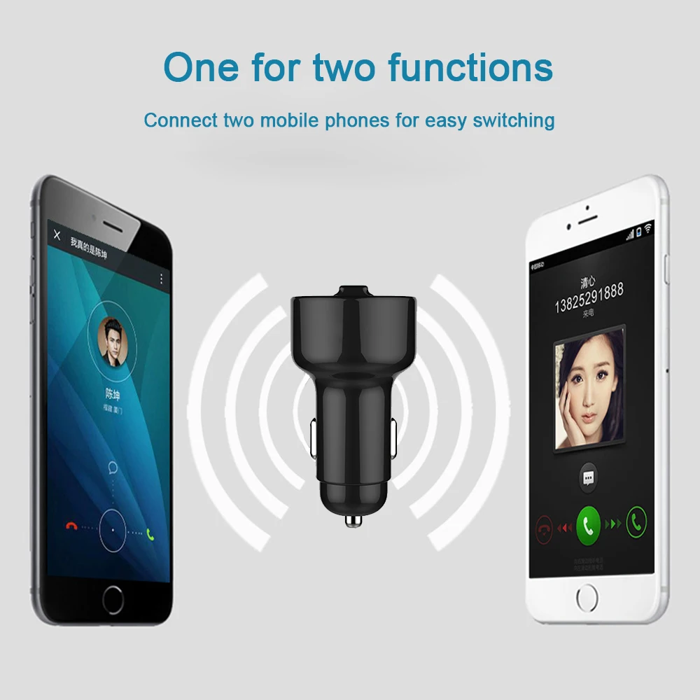 JINSERTA беспроводной Bluetooth FM передатчик модулятор Handsfree автомобильный комплект радио адаптер MP3 плеер двойной USB зарядное устройство Поддержка TF карты