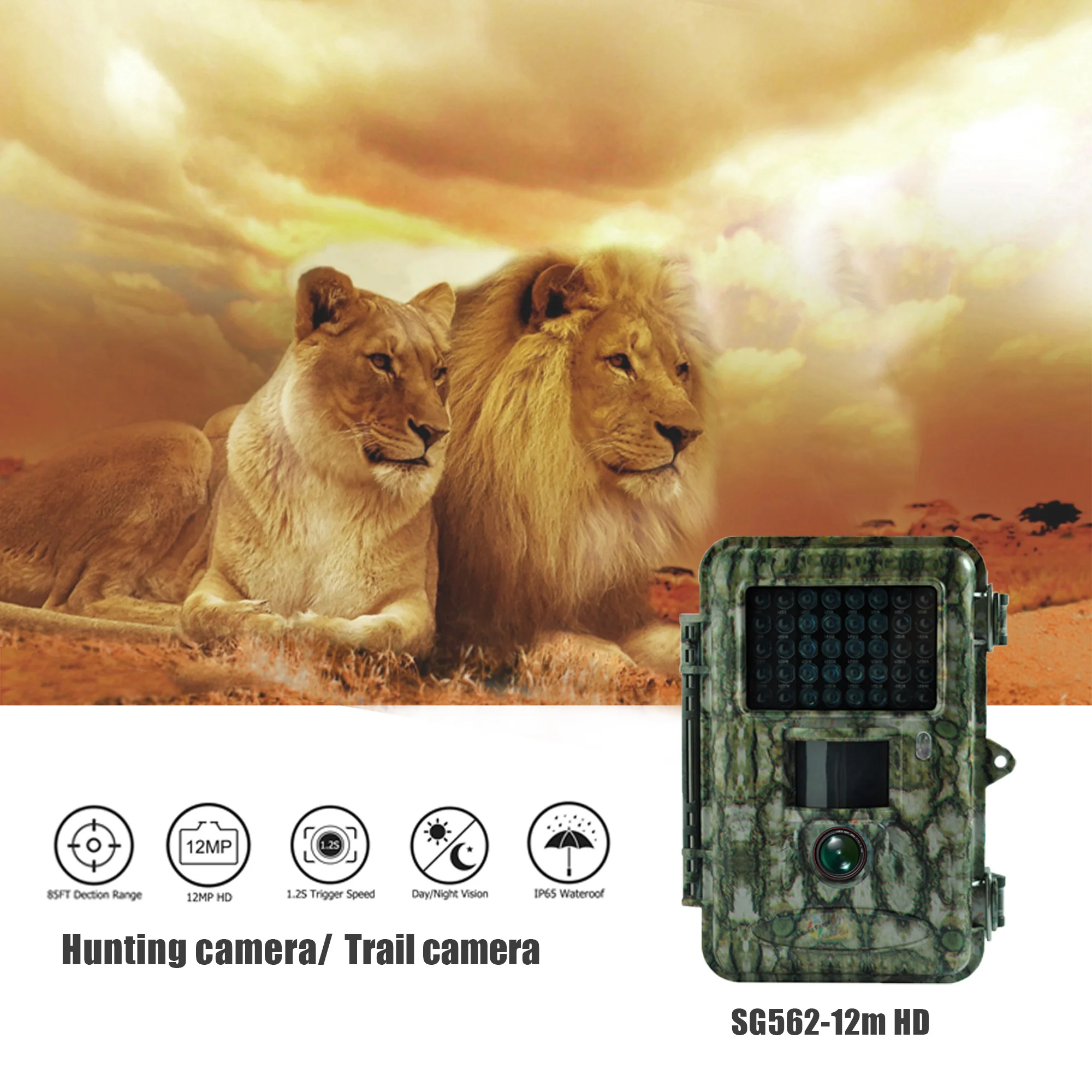 Bolyguard охотничья камера 12MP 720 P HD фото ловушка с Черный Инфракрасный светодиод