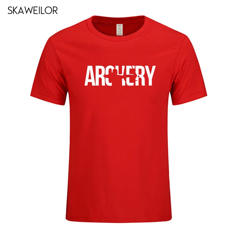 Футболка для стрельбы из лука Мужская модная хлопковая футболка с коротким