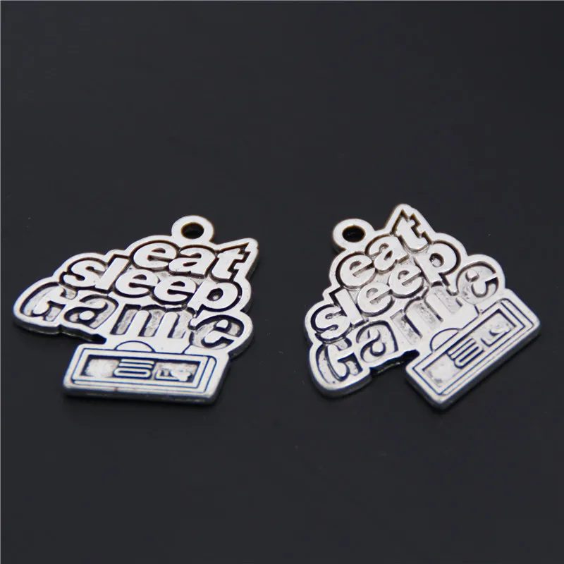 10 шт. серебряные подвески в виде спящих игр