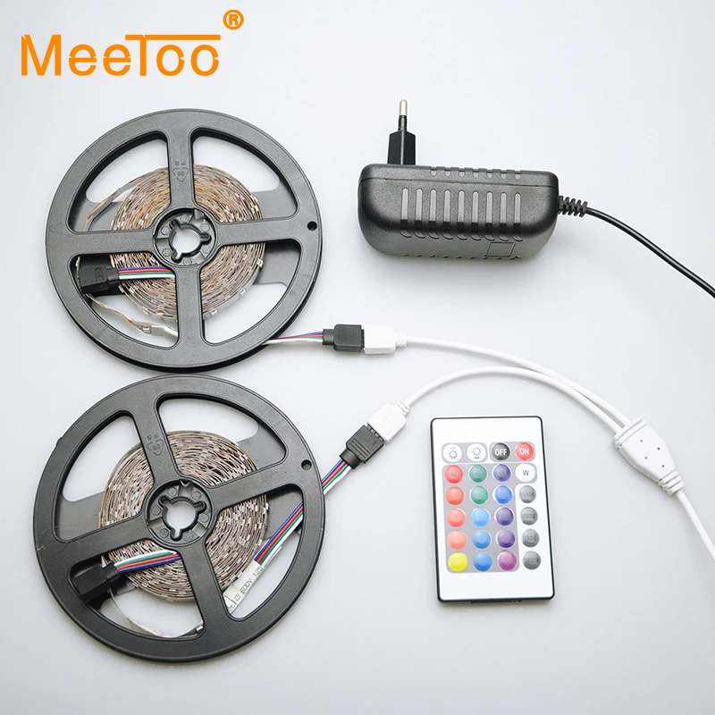 Светодиодная лента 12 в пост. Тока 10 м RGB SMD2835 IP68 водонепроницаемый IP20 24 клавиши ИК