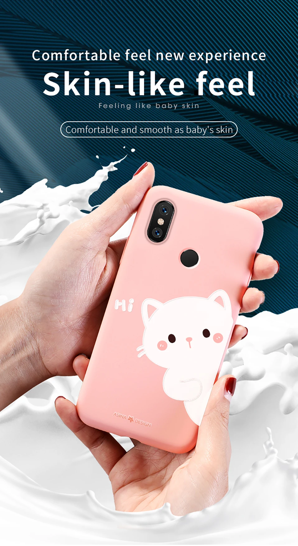 Жидкий силиконовый чехол для Xiao mi Red mi Note 7, однотонный бампер с милыми мультяшными котами для Xiaomi mi 8 9, Fundas Coque Capas