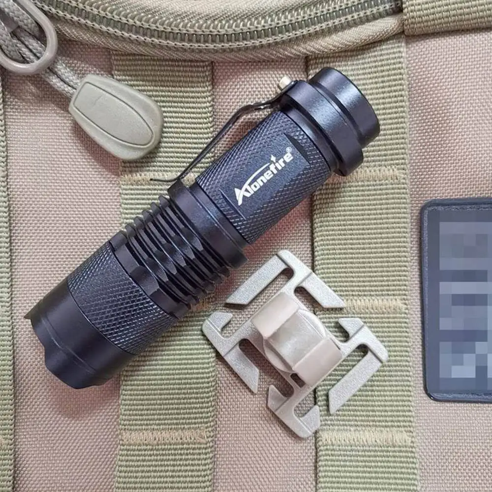 sk68 LC-10 Khaki AloneFire светодиодный фонарик поворотный U кольцо зажим для лямки тактический рюкзак прикрепить ремень повесить лагерь Открытый Поход горный подъем - Испускаемый цвет: sk68 LC-10 Khaki