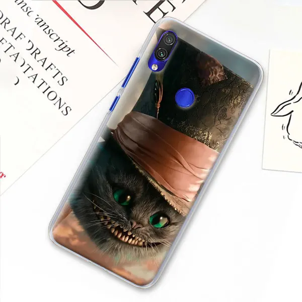 Алиса в стране чудес Чеширский Кот Чехол для телефона для Xiao mi Red mi 7 5 6 Pro Note 7 Pro 5 5A 6 mi A1 A2 8 Lite 9 чехол Coque - Цвет: 04