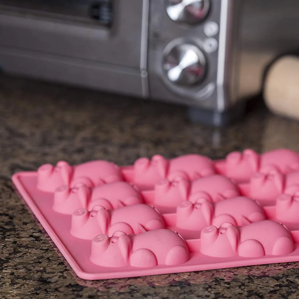 Новая силиконовая форма для выпечки тортов 12 Little Pig розовая кухни приспособление
