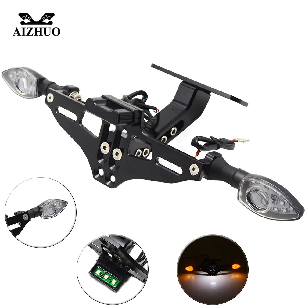 Держатель номерного знака для мотоцикла с поворотными сигналами ДЛЯ Kawasaki Versys 650 Suzuki GSR 750 Honda CBF 600 Xmax300.