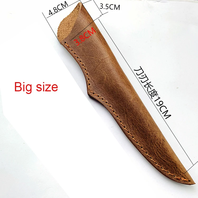 size 2 2 размера яловая кожа шеф-повара фрукты прямые ножны для ножа оболочка - Цвет: size 2