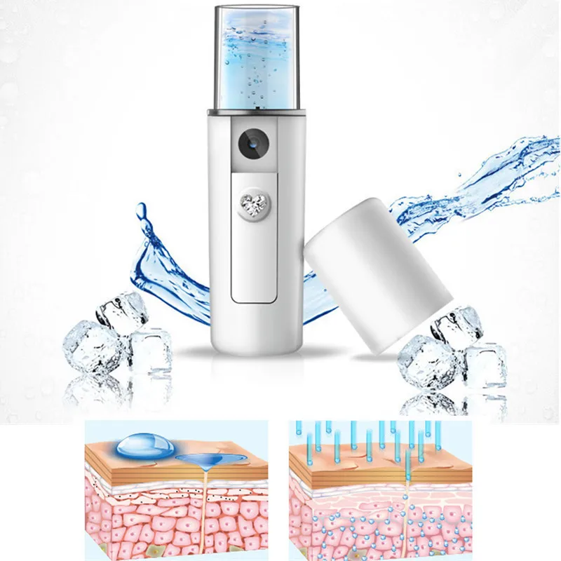 Новый Красота распаривания лица метр зарядка через usb Портативный нано-спрей для