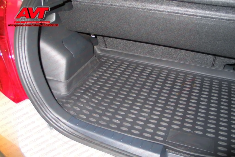 Коврики для багажника Toyota Yaris 2006-хэтчбек 1 шт. резиновые коврики Нескользящие резиновые аксессуары для салона автомобиля