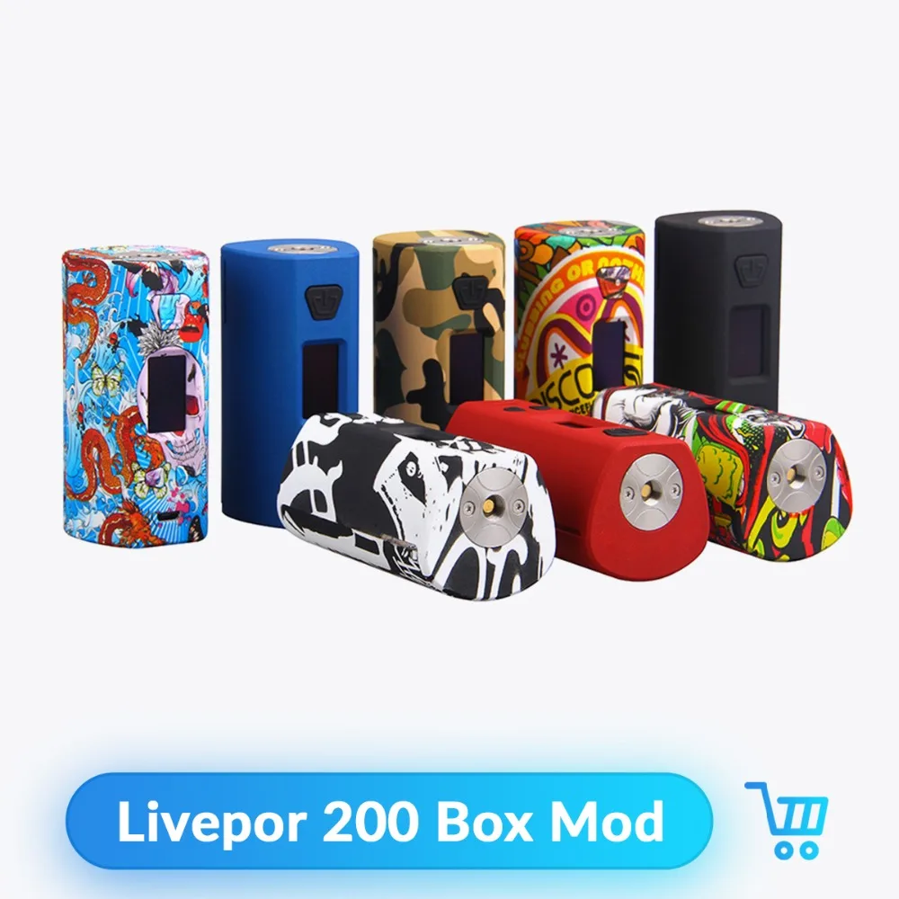 Yosta livepor 200 Вт TC коробка мод 6 различных режимов Vape на Двойной 18650 батареи Fit 510 нить