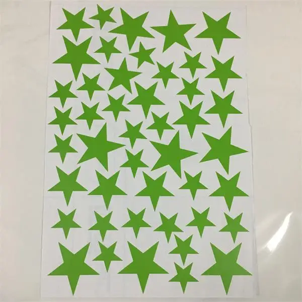 Apple Green 45/24 шт. жесткий пластиковый чехол для телефона со звездным настенные наклейки для детской комнаты домашний Декор маленький настенные наклейки со звездами Детские сделай сам, виниловый арт росписи - Цвет: Apple Green