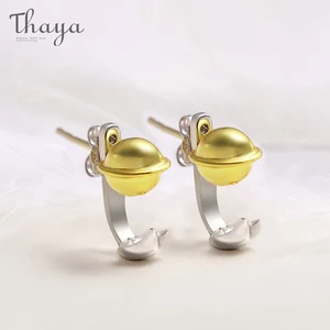 Thaya колокольчик и коготь кошки серьги гвоздики милые кошки S925 Серебряные креативные серьги для девочек ювелирные изделия подарок