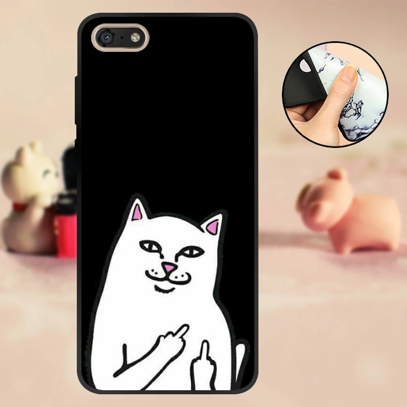For Honor 7S Cover Black Huawei Case TPU Soft Silicone Funda Matte Back Honor7S Phone | Мобильные телефоны и аксессуары