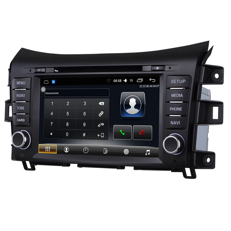 D-NOBLE Car DVD Player Stereo Radio Android 7.1 Bluetooth 8&quot Touchscreen Quadcore 2GB/16GB GPS Navigation for Nissan Navara |