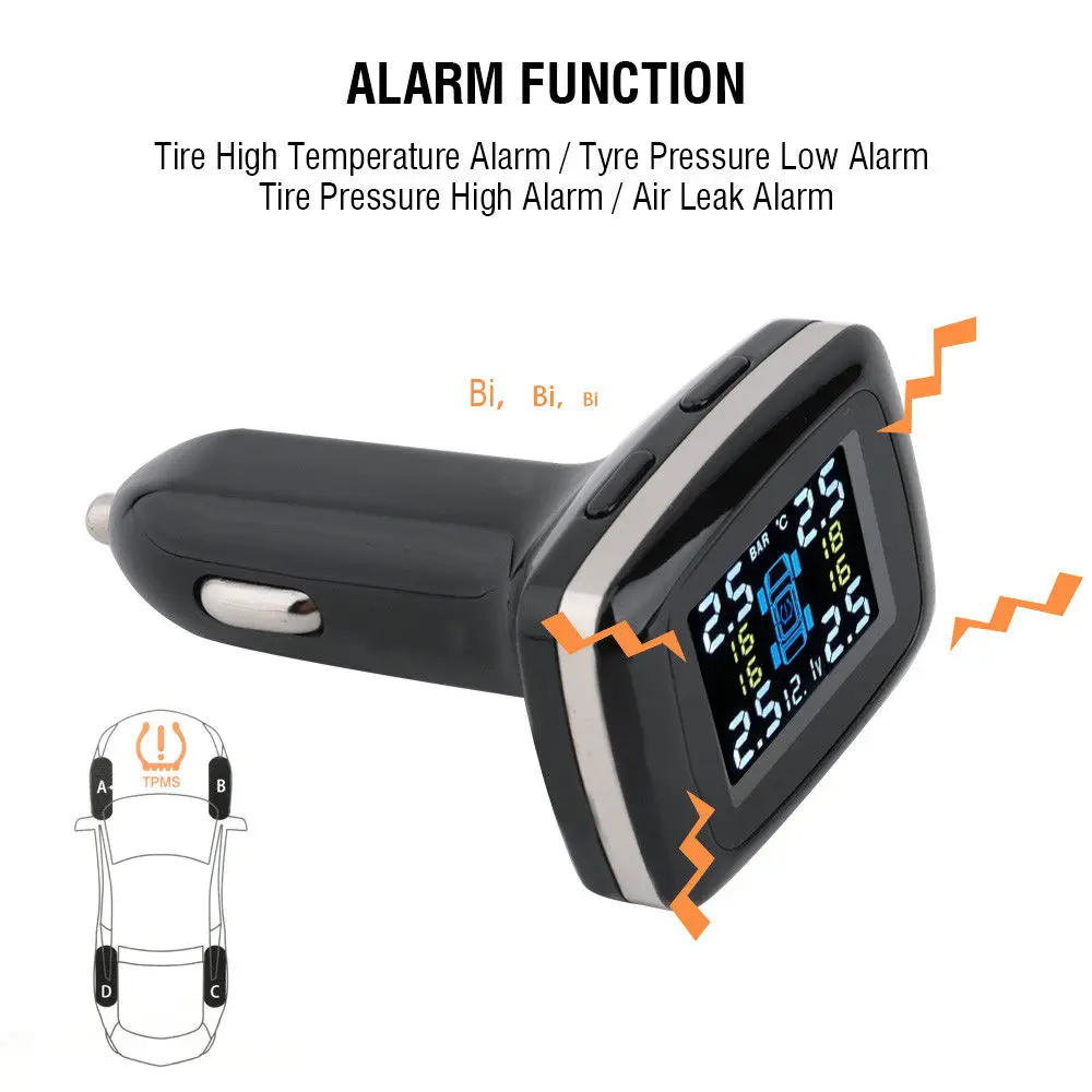 Автомобильный TPMS 4 внешний датчик система давления в шинах беспроводная контроля