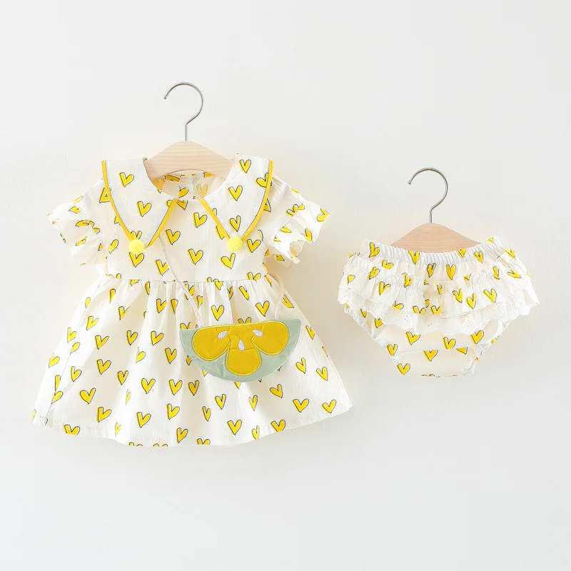 

Милый хлопковый комплект одежды для девочек с принтом love, летняя модная одежда для малышей, 2019