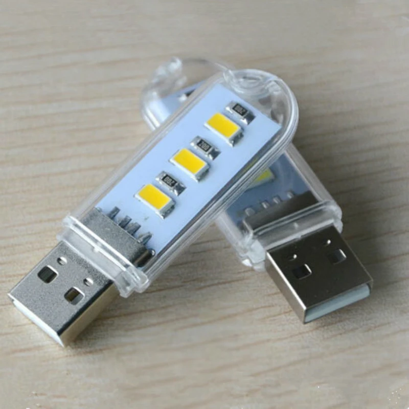 2 типа мини U диск 3 Led USB свет для чтения теплый/холодный белый | Компьютеры и офис