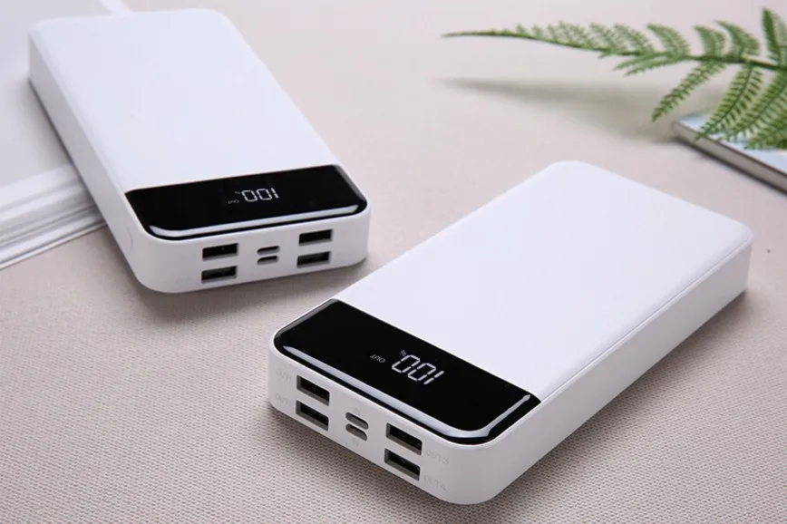 Быстрая зарядка, внешний аккумулятор 20000 мАч, 2 USB, внешний аккумулятор 18650, внешняя батарея для iPhone, для Xiaomi, повербанк, зарядное устройство, чехлы
