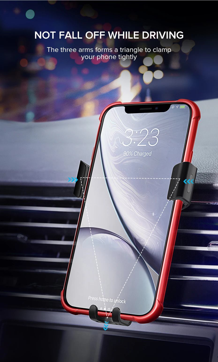 Автомобильный держатель для телефона Ugreen для iPhone Xs X 8 7, крепление на вентиляционное отверстие, металлическая пластина, держатель для мобильного телефона, держатель для мобильного телефона, подставка