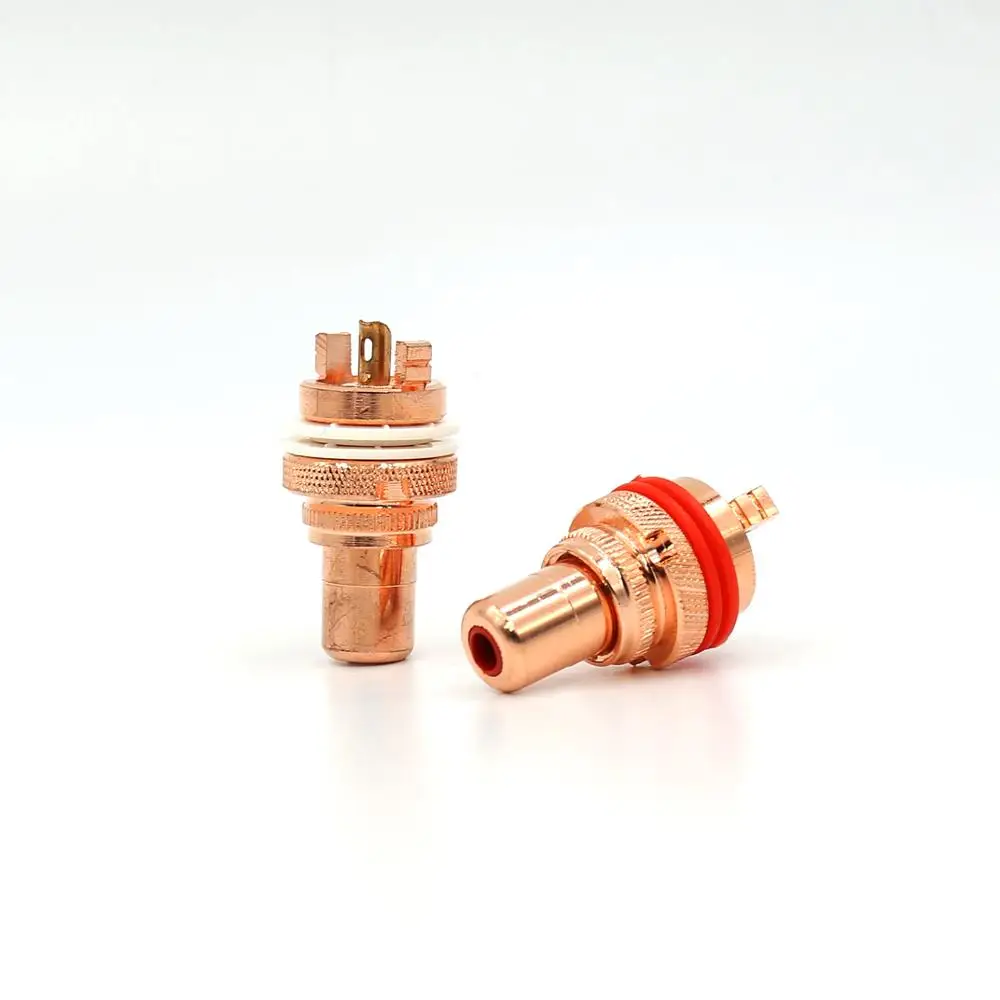 Высококачественный красный медный разъем RCA для усилителя CD-плеера | Электроника