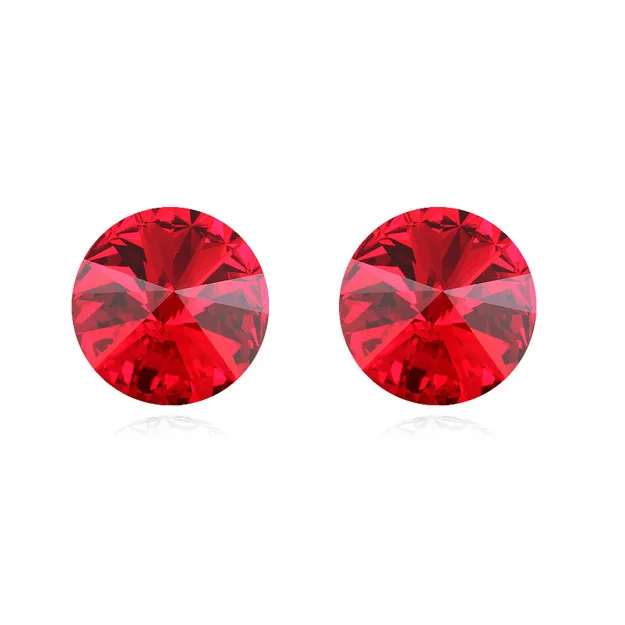 Круглые серьги гвоздики с кристаллами Сваровски 0 8 см 100% лучший подарок для