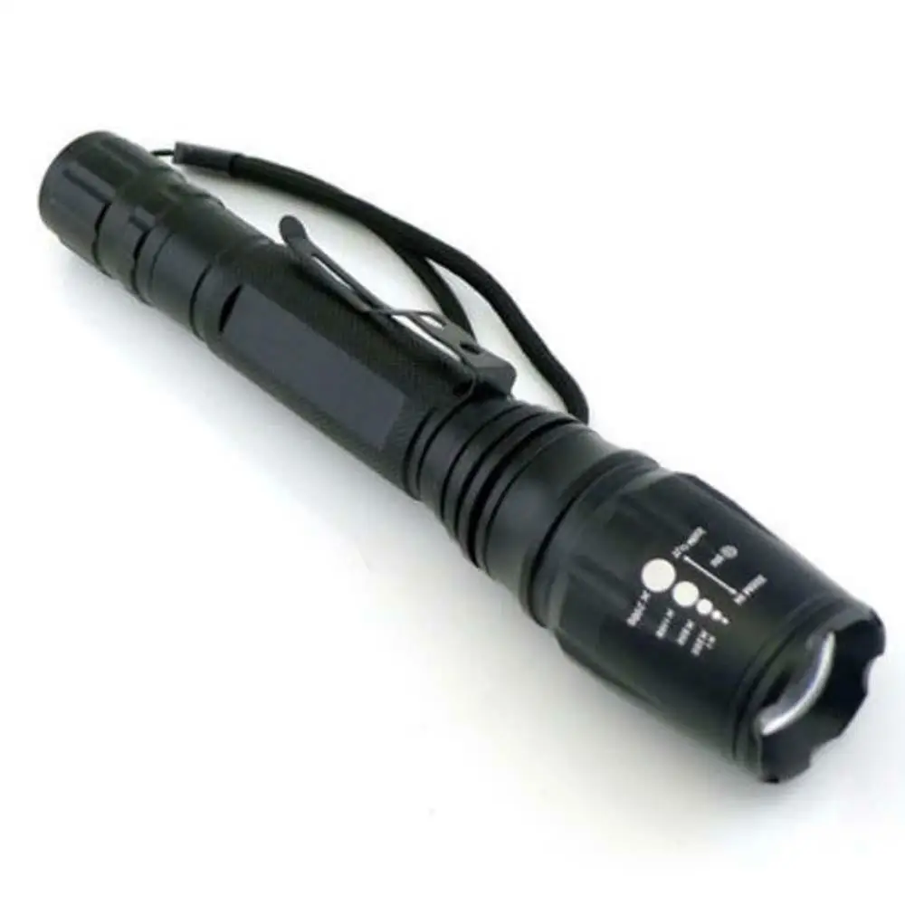 80000 LM Flashlight Torch 5 Modes XM-L T6 LED 18650 Powerful Police Clip Lamp | Лампы и освещение
